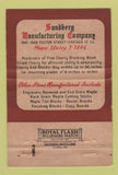 Matchbook Cover - Sandberg Manufacturing Chicago IL football 40 Strike