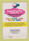 Matchbook Cover - Capico Printing Litho Inks Washington DC 40 Strike