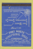 Matchbook Cover - Fort Worth Structural Steel TX 40 Strike