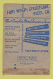 Matchbook Cover - Fort Worth Structural Steel TX 40 Strike
