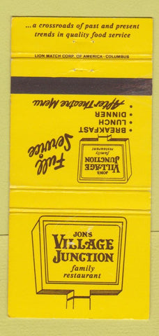 Matchbook Cover - Jon's Village Junction 30 Strike