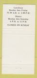 Matchbook Cover - Doro's Restaurant Chicago IL Italian 30 Strike