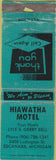 Matchbook Cover - Hiawatha Motel Escanaba MI WORN