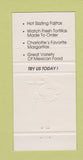 Matchbook Cover - Pancho & Lefty's Border Cafe Charlotte NC 30 Strike
