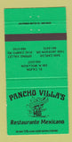 Matchbook Cover - Pancho Villa's Mexican Food El Cajon San Carlos CA 30 Strike