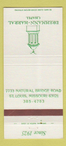 Matchbook Cover - Drehmann Harral Chapel St Louis MO 30 Strike