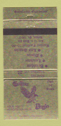 Matchbook Cover - Golden Eagle Restaurant Bristol PA 30 Strike