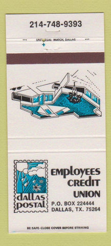 Matchbook Cover - Dallas Postal Employees Credit Union Dallas TX 30 Strike