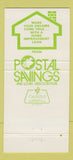 Matchbook Cover - Postal Savings and Loan Topeka KS 30 Strike