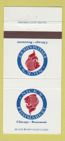 Matchbook Cover - Nick's Fish Market Chicago Rosemont IL 30 Strike
