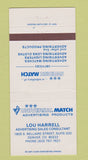 Matchbook Cover - Universal Match Lou Harrell Denver Colorado 30 Strike
