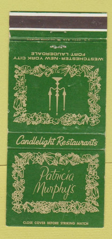 Matchbook Cover Patria Murphy's New York City Fort Lauderdale FL WEAR 30 Strike