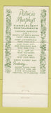Matchbook Cover Patria Murphy's New York City Fort Lauderdale FL WEAR 30 Strike