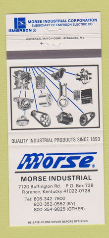 Matchbook Cover - Morse Industrial Florence KY chain drives clutches 30 Strike
