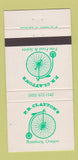 Matchbook Cover - PB Clayton's Roseburg OR 30 Strike