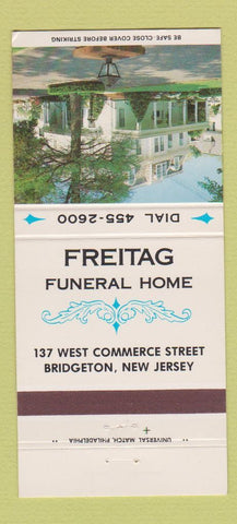 Matchbook Cover - Freitag Funeral Home Bridgeton NJ 30 Strike