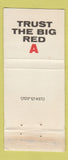 Matchbook Cover - Acrilan Socks Monsanto WEAR 30 Strike