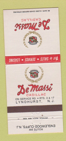 Matchbook Cover - DeMassi Cadillac Lyndhurst Englewood Cliffs NJ 30 Strike