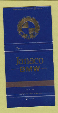 Matchbook Cover - Janaco BMW Downey Norwalk CA WEAR 30 Strike