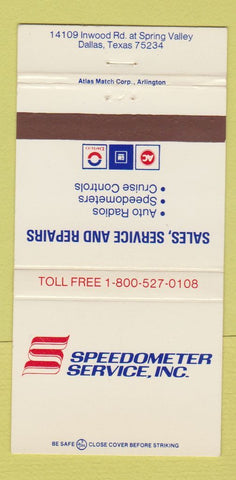 Matchbook Cover - Speedometer Service AC Delco Dallas TX GM 30 Strike