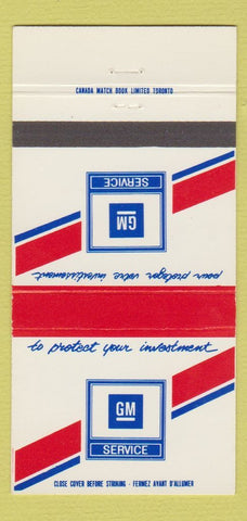 Matchbook Cover - GM Service W Hunter Motors Alliston ON 30 Strike