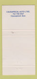 Matchbook Cover - GM Service Causapscal Auto QC 30 Strike