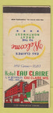 Matchbook Cover - Hotel Eau Claire WI 30 Strike