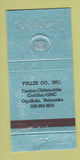 Matchbook Cover - Pontiac Oldsmobile Cadillac GMC Ogallala NE WEAR 30 Strike