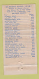 Matchbook Cover - Biltmore Hotel Court Nashville TN 30 Strike