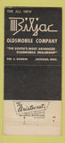 Matchbook Cover - Biljac Oldsmobile Jackson MS MISPRINTED 30 Strike