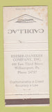 Matchbook Cover - Reeser Daneker Cadillac Williamsport PA WORN 30 Strike