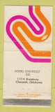 Matchbook Cover - Model Chevrolet Checotah OK WEAR 30 Strike