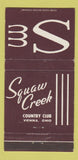 Matchbook Cover - Squaw Creek Country Club Vienna OH 30 Strike