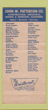 Matchbook Cover - John W Patterson Construction Equipment Carnegie PA 30 Strike
