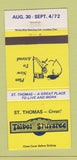 Matchbook Cover - Talbot Shivaree St Thomas ON 1972 30 Strike