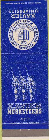 Matchbook Cover - Xavier University Musketeers Cincinnati OH