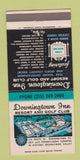 Matchbook Cover - Dwonington Inn Resort PA 30 Strike