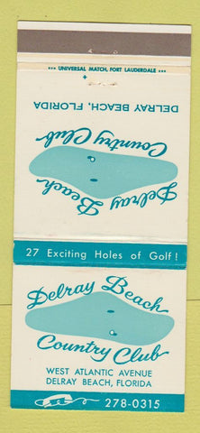 Matchbook Cover - Delray Beach Country Club Delray Beach FL 30 Strike