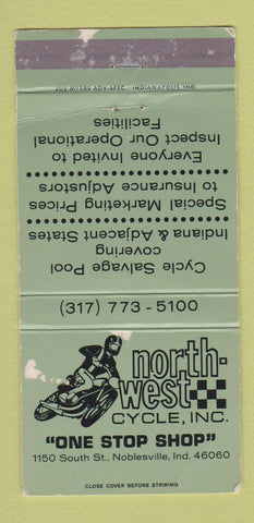 Matchbook Cover - North West Motorcycle Noblesville IN POOR 30 Strike
