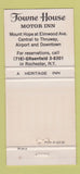 Matchbook Cover - Towne House Motor Inn Rochester NY WEAR 30 Strike