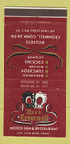 Matchbook Cover - Lord Cromwell Motor Inn Restaurant Cromwell CT 30 Strike