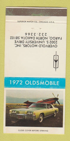 Matchbook Cover - 1972 Oldsmobile Fargo ND 30 Strike