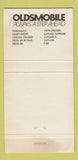 Matchbook Cover - 1972 Oldsmobile Fargo ND 30 Strike