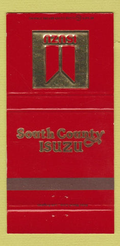 Matchbook Cover - South County Isuzu Huntington Beach CA 30 Strike