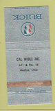Matchbook Cover - Cal Wible Buick Medina OH WEAR 30 Strike