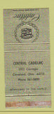 Matchbook Cover - Central Cadillac Cleveland OH WORN 30 Strike