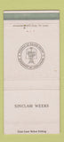 Matchbook Cover - Department of Commerce US Sinclair Weeks WEAR 30 Strike