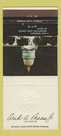 Matchbook Cover - West Virginia Governor Arch Moore Jr 30 Strike