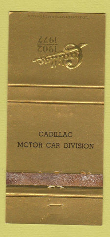 Matchbook Cover - Cadillac Motor Car Division 1977 WORN 30 Strike