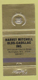 Matchbook Cover - Harvey Mitchell Oldsmobile Cadillac Burlington NC 30 Strike